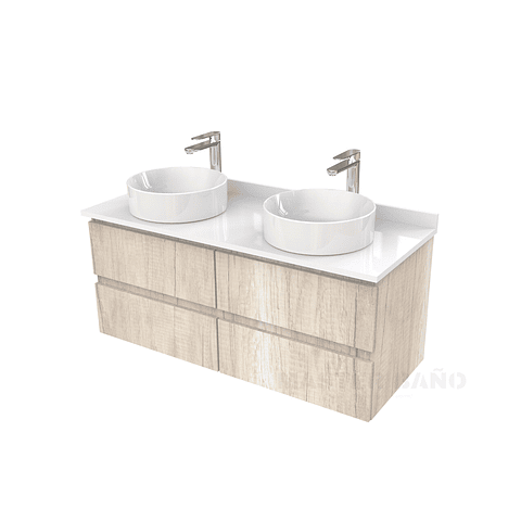 Mueble Vanitorio  para lavamanos sobreponer simple de 130 cm M4-1330-SPA / Toscana