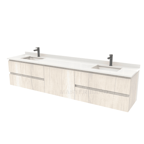 Mueble vanitorio Doble Aéreo  de 220 cm /  M2-2238 -DA / Toscana