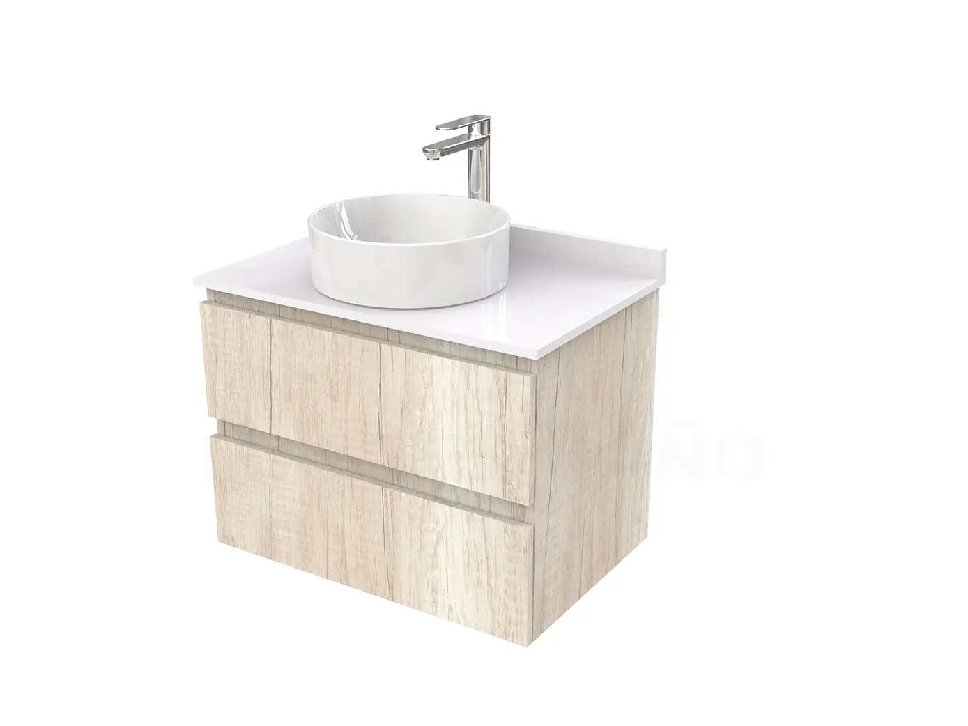 Mueble Vanitorio  para lavamanos sobreponer simple de 70 cm M2-730-SPA / Toscana 1