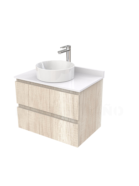 Mueble Vanitorio  para lavamanos sobreponer simple de 70 cm M2-730-SPA / Toscana 1