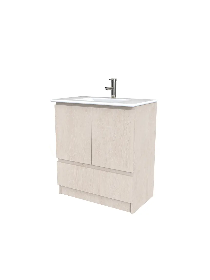 Mueble vanitorio al piso  de 80  cm con cubierta de loza M4-801  / Provenzal 1