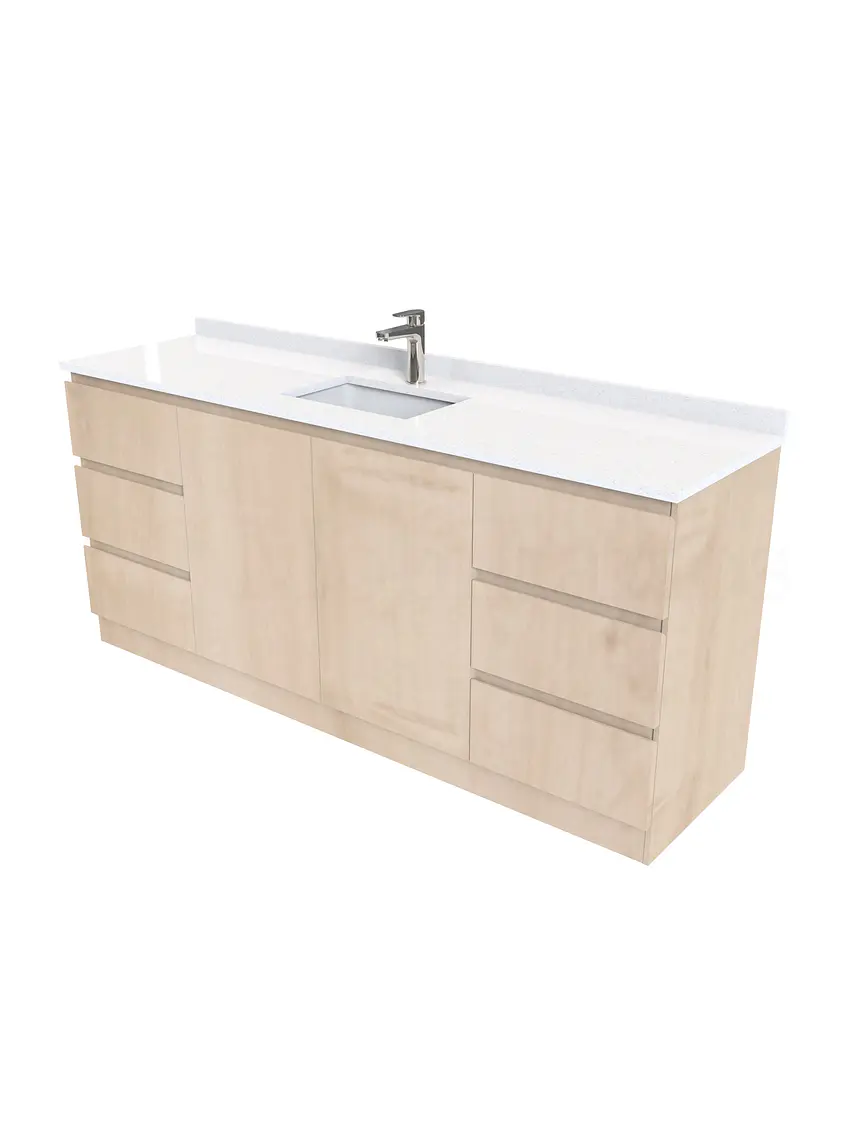 Mueble vanitorio simple al piso de 170 cm / M2-1738 / Rustico 1