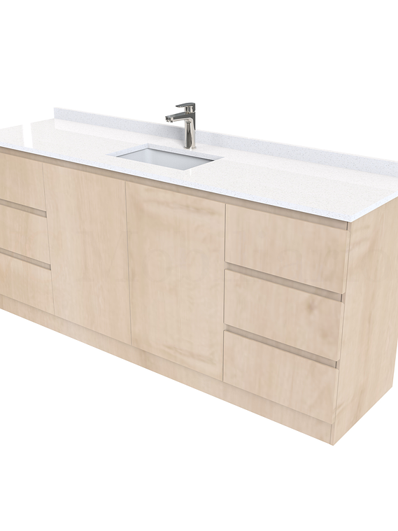 Mueble vanitorio simple al piso de 170 cm / M2-1738 / Rustico 1