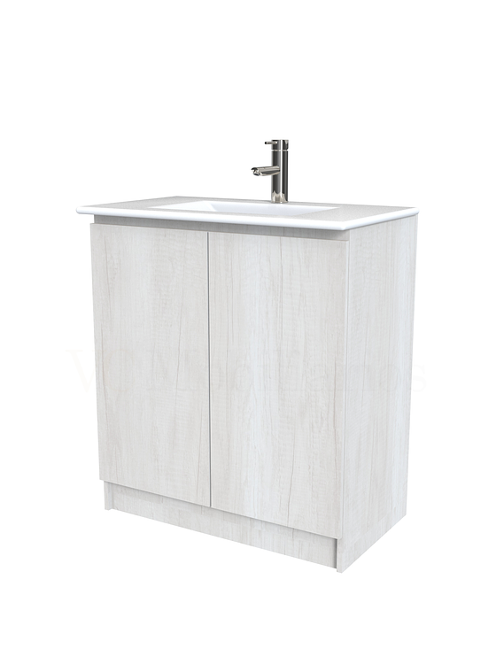 Mueble vanitorio al piso  de 80  cm con cubierta de loza M0-801  / Toscana 1