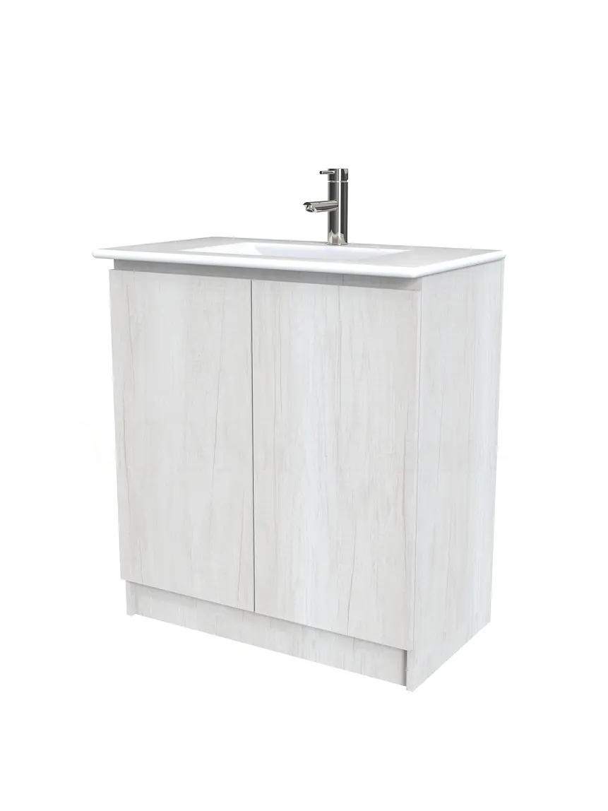 Mueble vanitorio al piso  de 80  cm con cubierta de loza M0-801  / Toscana 1