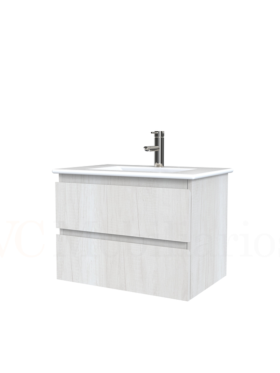 Mueble vanitorio aereo con cubierta de loza de 60 cm  /  M3-601-A / Toscana 1