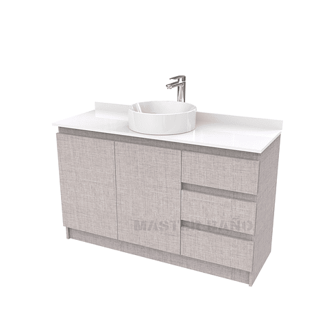 Mueble Vanitorio al piso para lavamanos sobreponer simple de 120 cm M2-1230-SPA / Notte