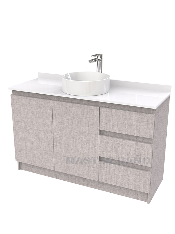 Mueble Vanitorio al piso para lavamanos sobreponer simple de 120 cm M2-1230-SPA / Notte 1
