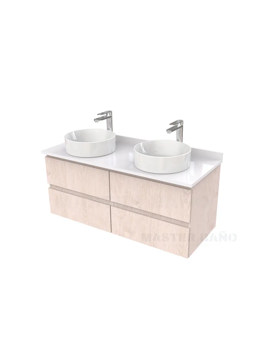 Mueble Vanitorio  para lavamanos sobreponer simple de 130 cm M4-1330-SPA / Provenzal 1