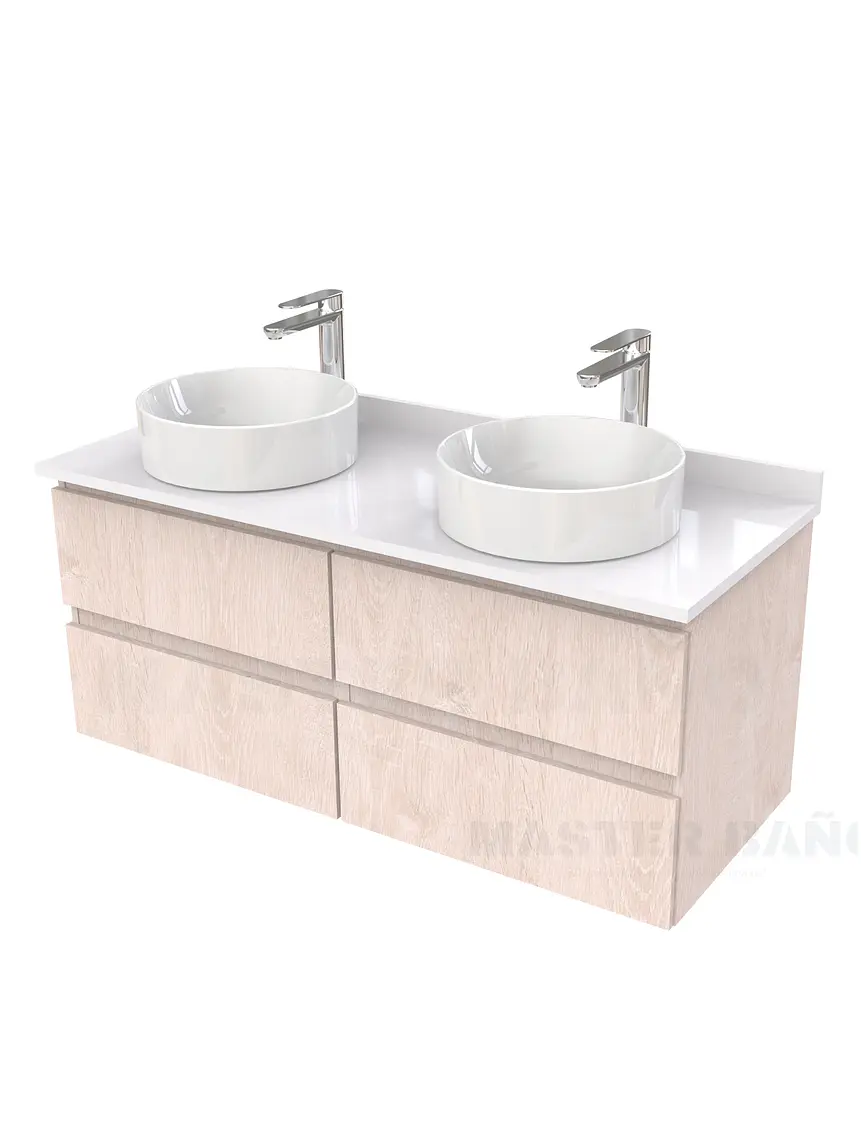 Mueble Vanitorio  para lavamanos sobreponer simple de 130 cm M4-1330-SPA / Provenzal 1