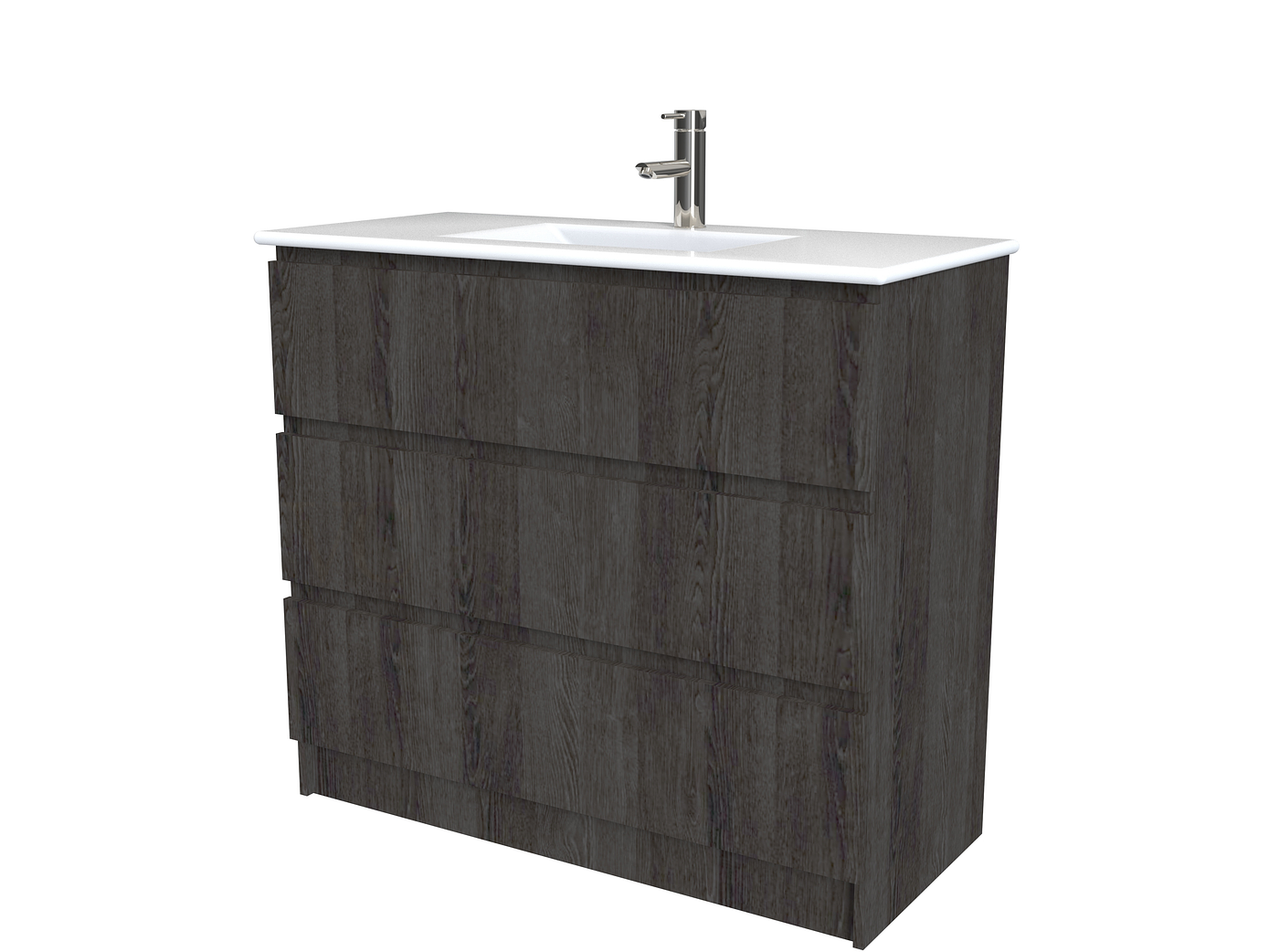 Mueble vanitorio al piso  de 100  cm con cubierta de loza M3-001  / Expresso 1