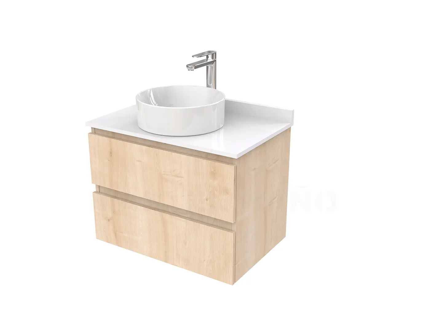 Mueble Vanitorio  para lavamanos sobreponer simple de 70 cm M2-730-SPA / Rustico 1