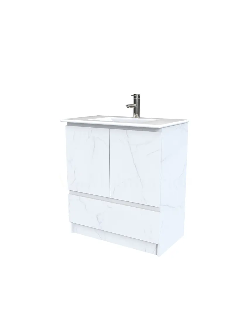 Mueble vanitorio al piso  de 80  cm con cubierta de loza M4-801  / Marmara 1