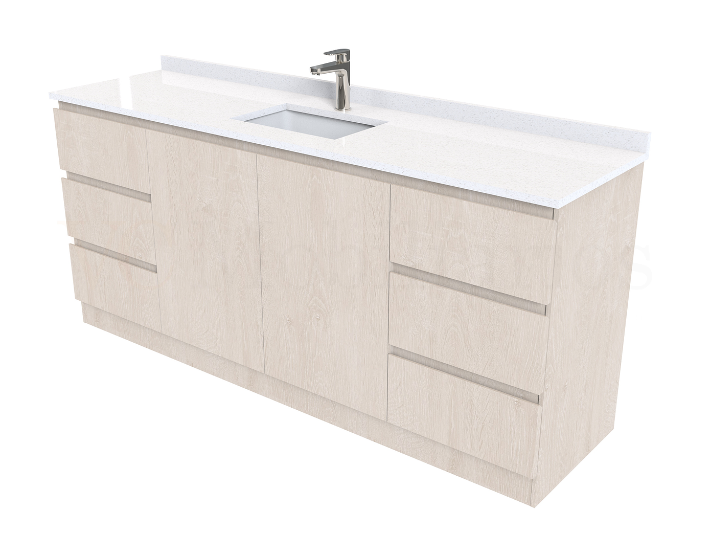 Mueble vanitorio simple al piso de 170 cm / M2-1738 / Provenzal 1