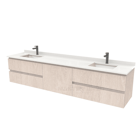 Mueble vanitorio Doble Aéreo  de 220 cm /  M2-2238 -DA / Provenzal