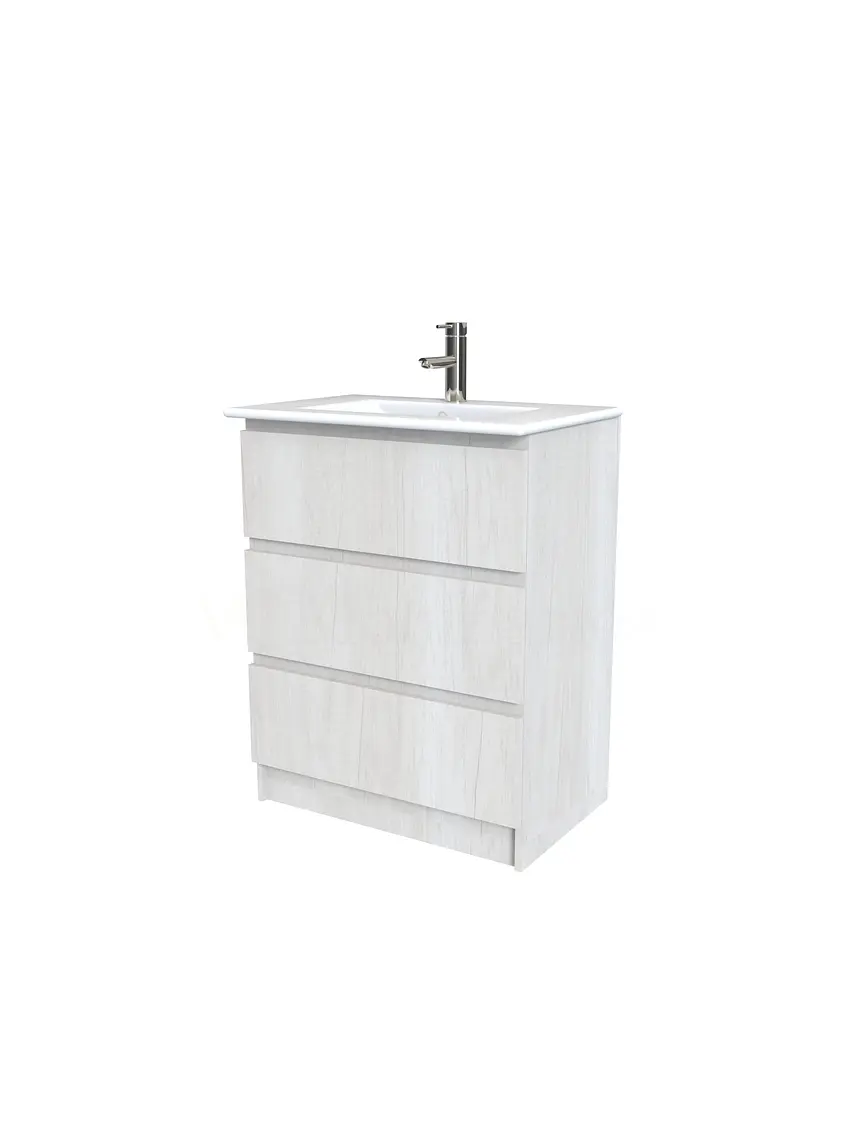 Mueble vanitorio al piso  de 60  cm con cubierta de loza M3-601  / Toscana 1