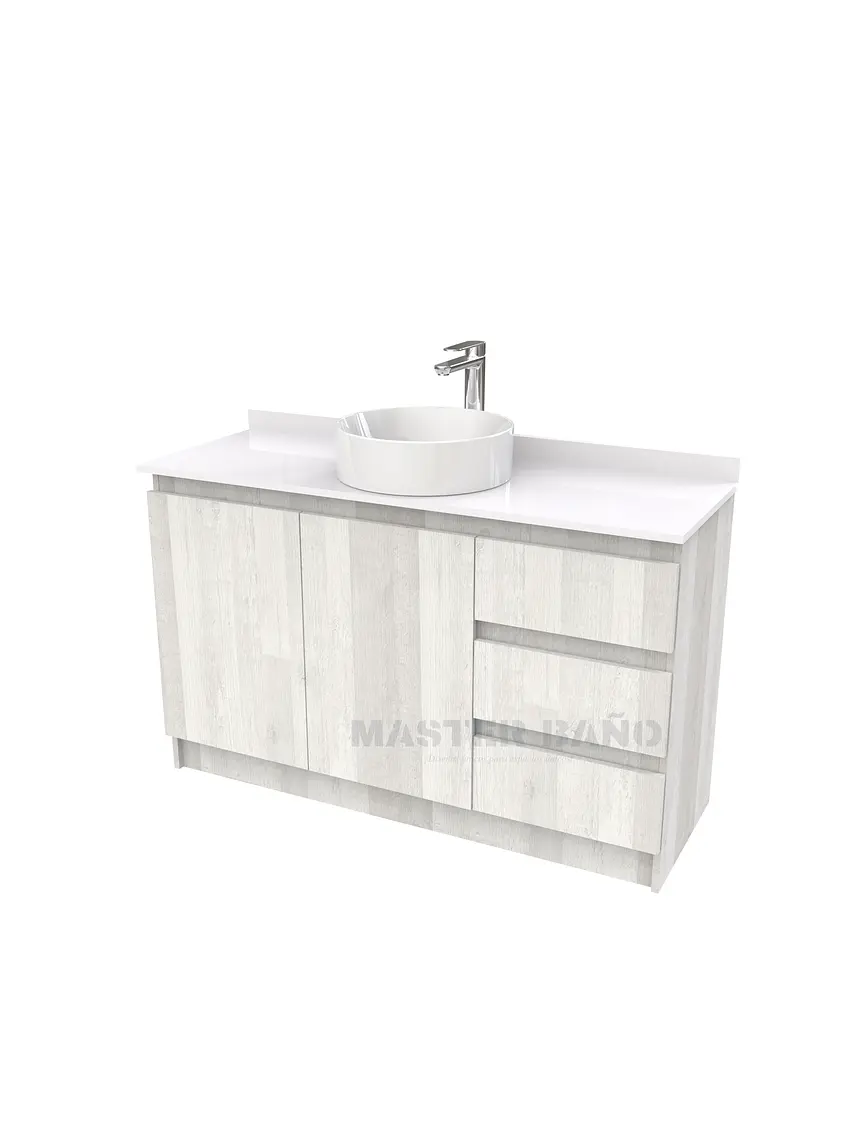 Mueble Vanitorio al piso para lavamanos sobreponer simple de 120 cm M2-1230-SPA / Legno 1
