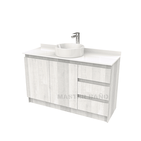 Mueble Vanitorio al piso para lavamanos sobreponer simple de 120 cm M2-1230-SPA / Legno