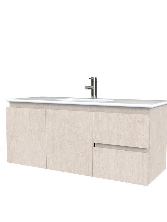 Mueble vanitorio aereo con cubierta de loza de 120 cm / M2-1201-A / Provenzal 1