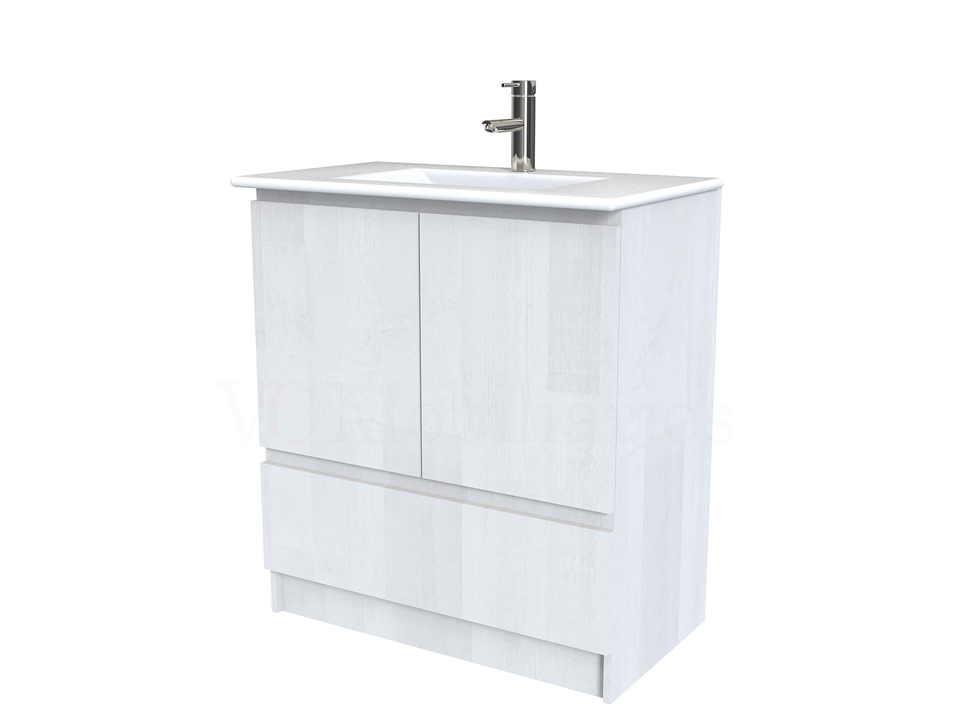 Mueble vanitorio al piso  de 80  cm con cubierta de loza M4-801  / Legno 1