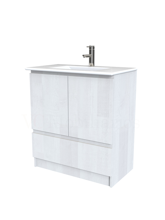 Mueble vanitorio al piso  de 80  cm con cubierta de loza M4-801  / Legno 1