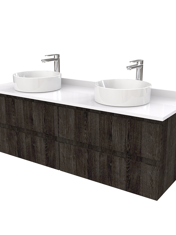 Mueble Vanitorio  para lavamanos sobreponer simple de 170 cm M4-1730-SPA / Espresso 1