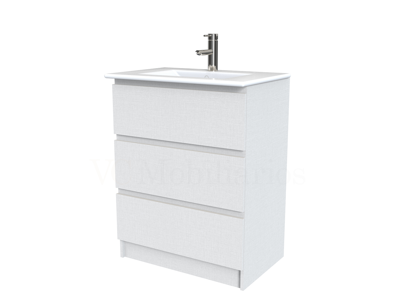 Mueble vanitorio al piso  de 60  cm con cubierta de loza M3-601  / Giorno 1