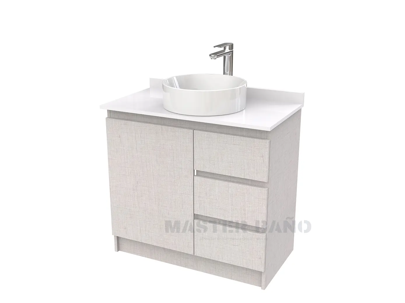 Mueble Vanitorio al piso para lavamanos sobreponer simple de 70 cm M2-730-SPA / Giorno 1