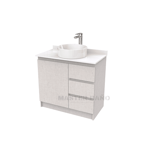 Mueble Vanitorio al piso para lavamanos sobreponer simple de 70 cm M2-730-SPA / Giorno