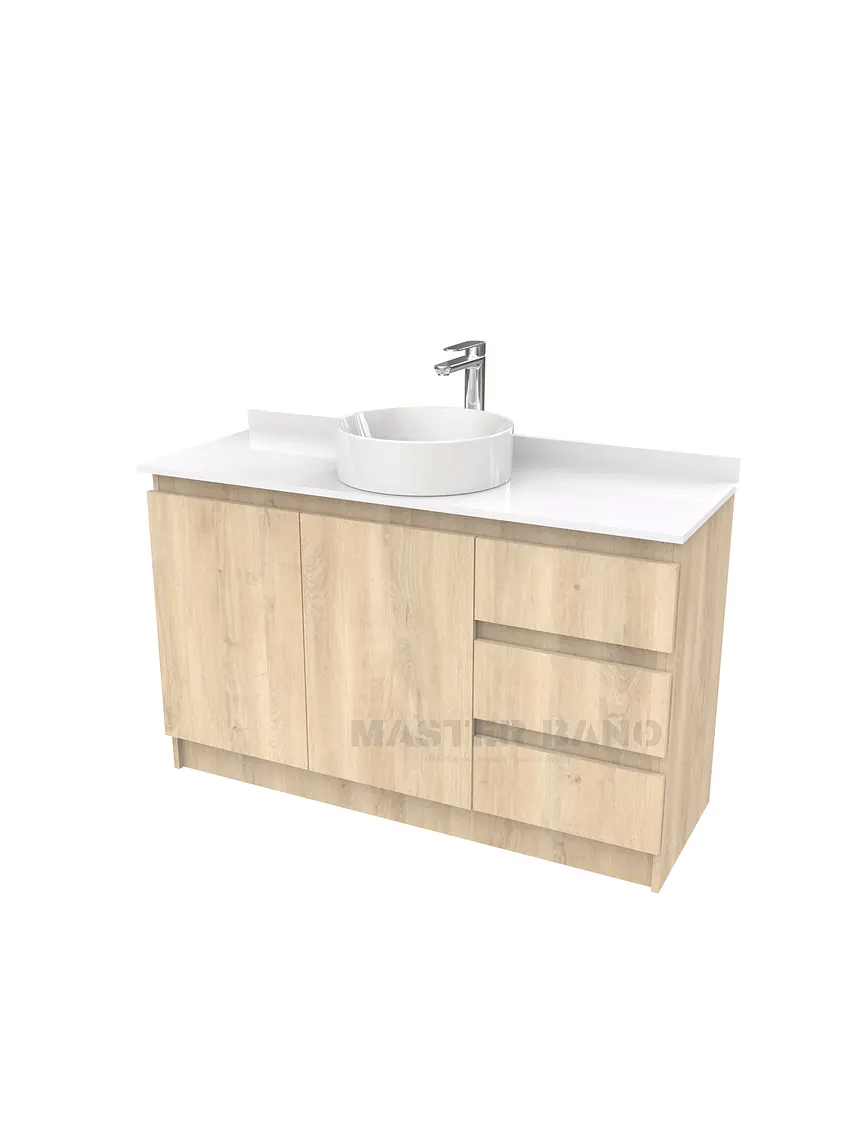 Mueble Vanitorio al piso para lavamanos sobreponer simple de 120 cm M2-1230-SPA / Jerez 1