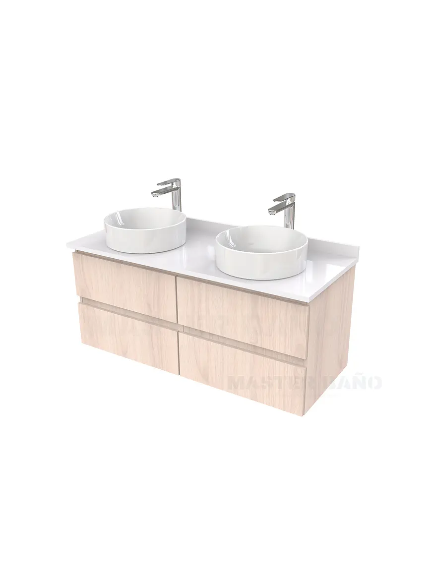 Mueble Vanitorio  para lavamanos sobreponer simple de 130 cm M4-1330-SPA / Nougat 1