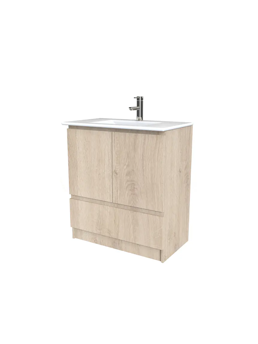 Mueble vanitorio al piso  de 80  cm con cubierta de loza M4-801  / Jerez 1
