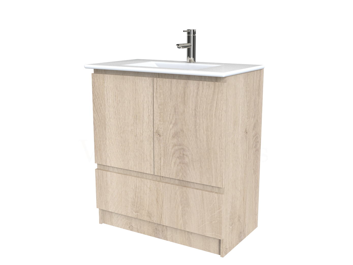 Mueble vanitorio al piso  de 80  cm con cubierta de loza M4-801  / Jerez 1