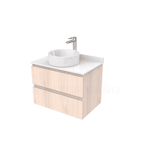 Mueble Vanitorio  para lavamanos sobreponer simple de 70 cm M2-730-SPA / Nougat