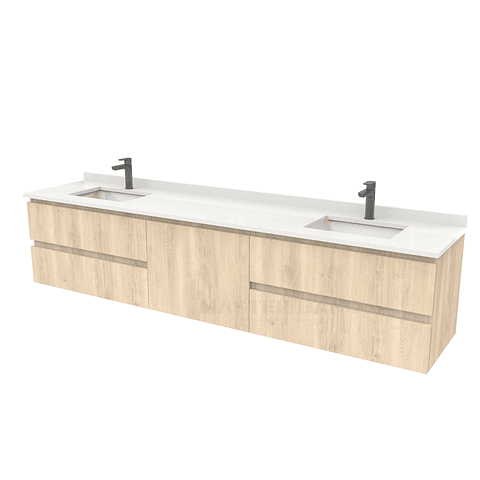 Mueble vanitorio Doble Aéreo  de 220 cm /  M2-2238 -DA / Jerez