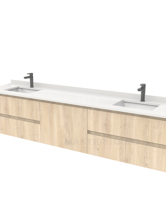 Mueble vanitorio Doble Aéreo  de 220 cm /  M2-2238 -DA / Jerez 1