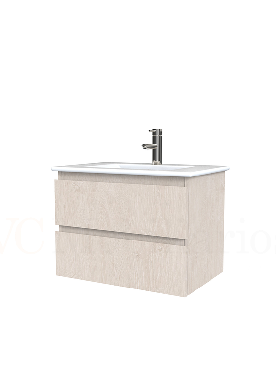 Mueble vanitorio aereo con cubierta de loza de 60 cm  /  M3-601-A / Provenzal 1