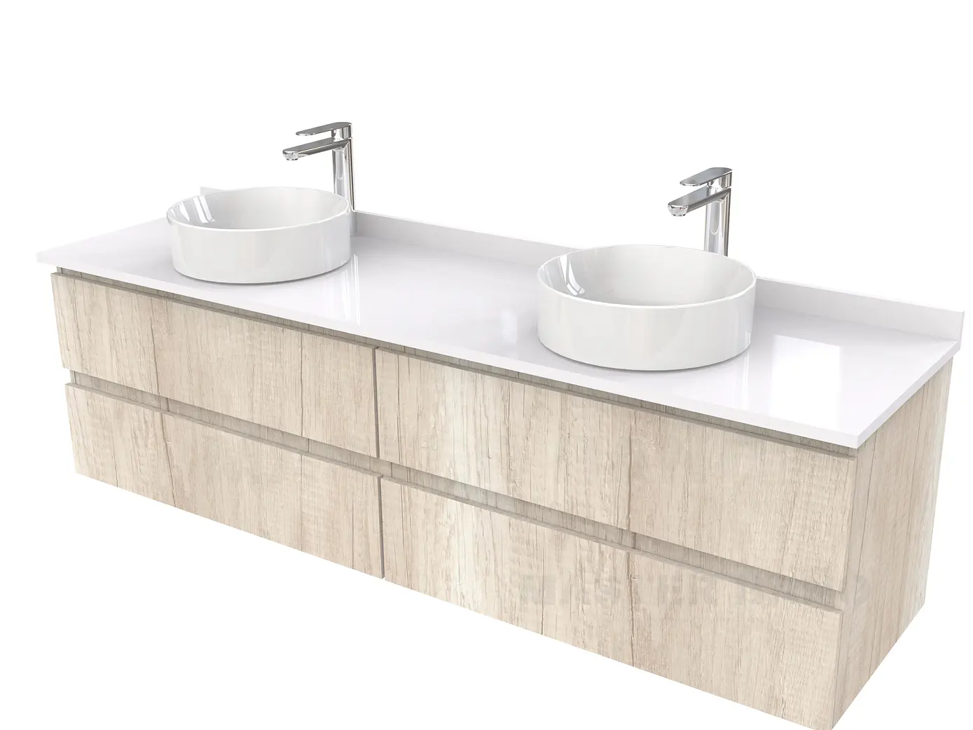 Mueble Vanitorio  para lavamanos sobreponer simple de 200 cm M4-2030-SPA / Toscana 1