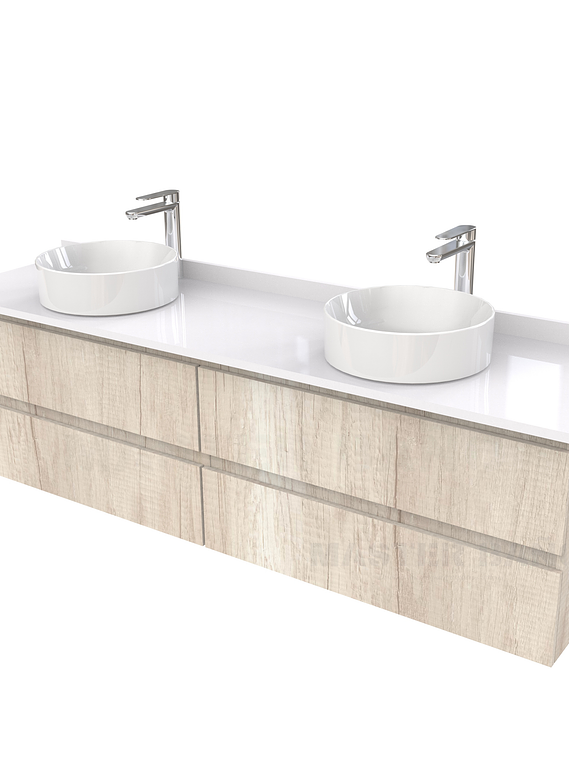 Mueble Vanitorio  para lavamanos sobreponer simple de 200 cm M4-2030-SPA / Toscana 1