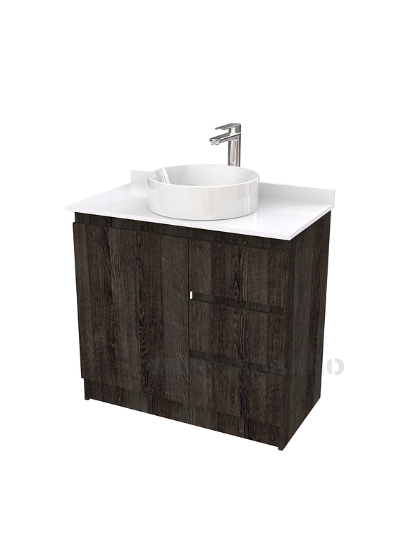 Mueble Vanitorio al piso para lavamanos sobreponer simple de 70 cm M2-730-SPA / Espresso 1