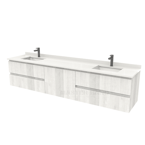 Mueble vanitorio Doble Aéreo  de 220 cm /  M2-2238 -DA / Legno