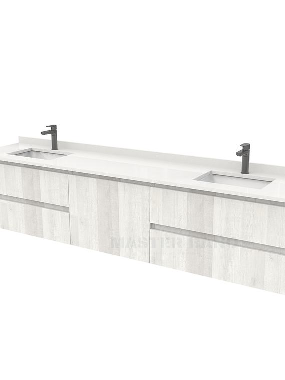 Mueble vanitorio Doble Aéreo  de 220 cm /  M2-2238 -DA / Legno 1