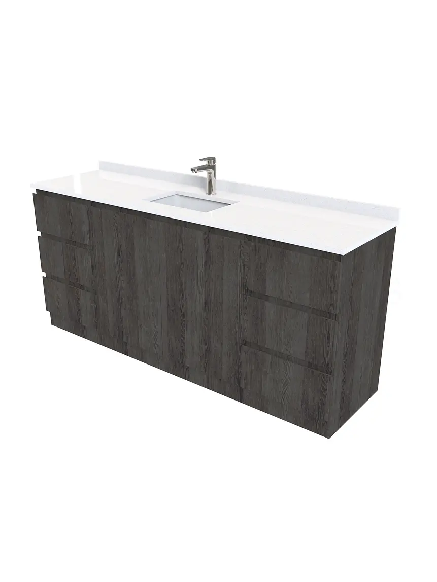 Mueble vanitorio simple al piso de 170 cm / M2-1738 / Espresso 2