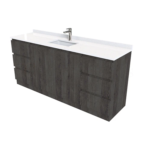 Mueble vanitorio simple al piso de 170 cm / M2-1738 / Espresso