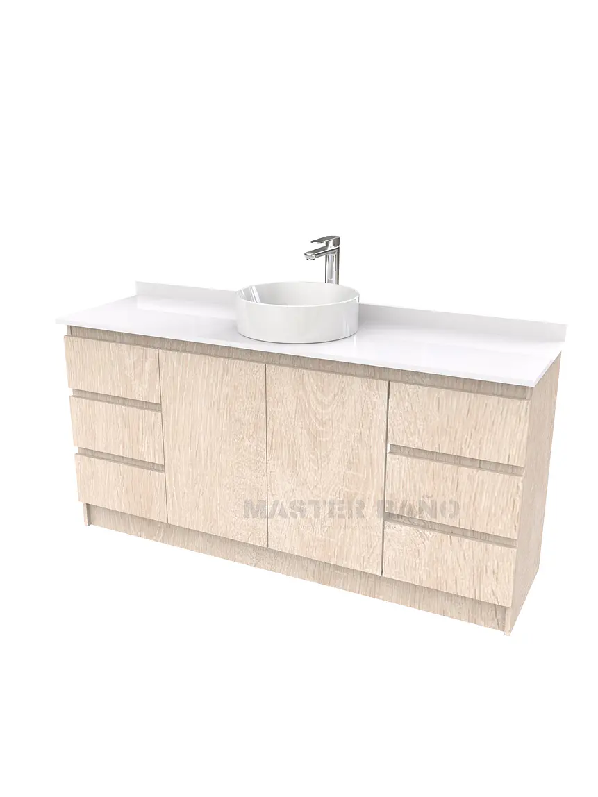 Mueble Vanitorio al piso para lavamanos sobreponer simple de 170 cm M2-1730-SPA / Provenzal 1