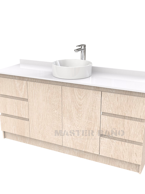 Mueble Vanitorio al piso para lavamanos sobreponer simple de 170 cm M2-1730-SPA / Provenzal 1