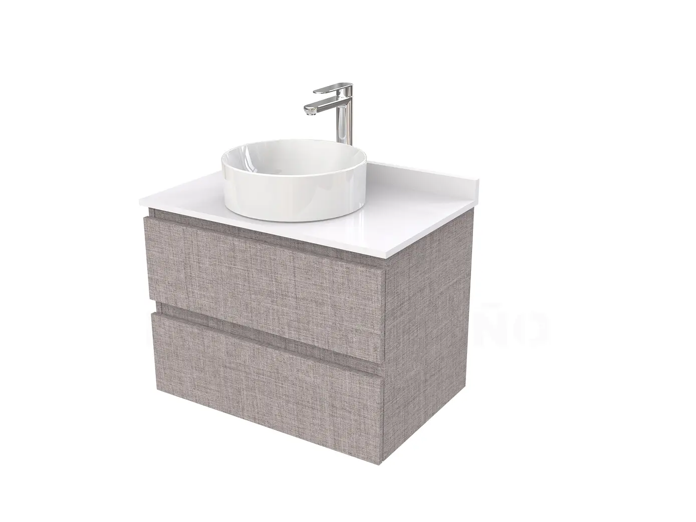 Mueble Vanitorio  para lavamanos sobreponer simple de 70 cm M2-730-SPA / Notte 1