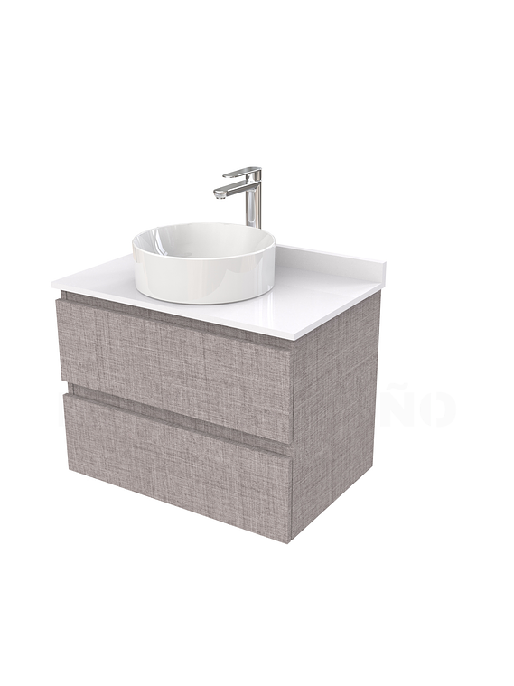 Mueble Vanitorio  para lavamanos sobreponer simple de 70 cm M2-730-SPA / Notte 1