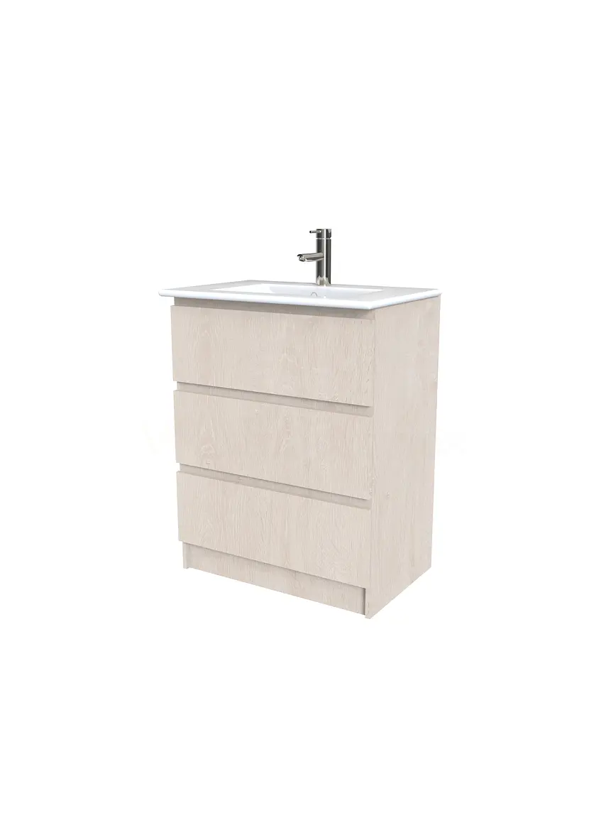 Mueble vanitorio al piso  de 60  cm con cubierta de loza M3-601  / provenzal 1