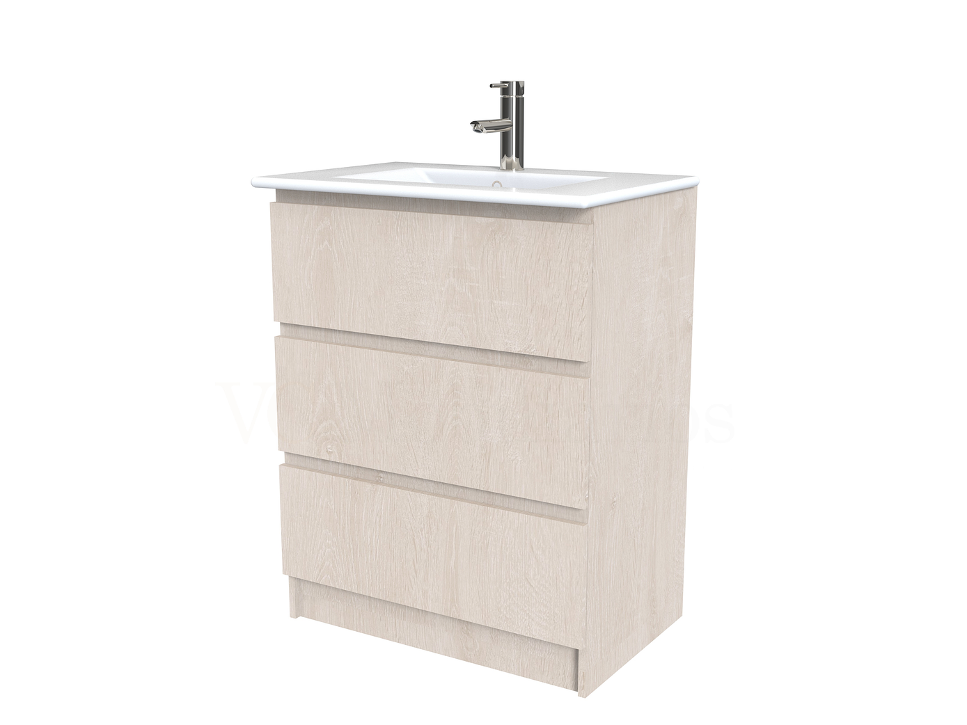 Mueble vanitorio al piso  de 60  cm con cubierta de loza M3-601  / provenzal 1